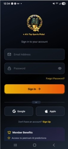App Sign-in Screen