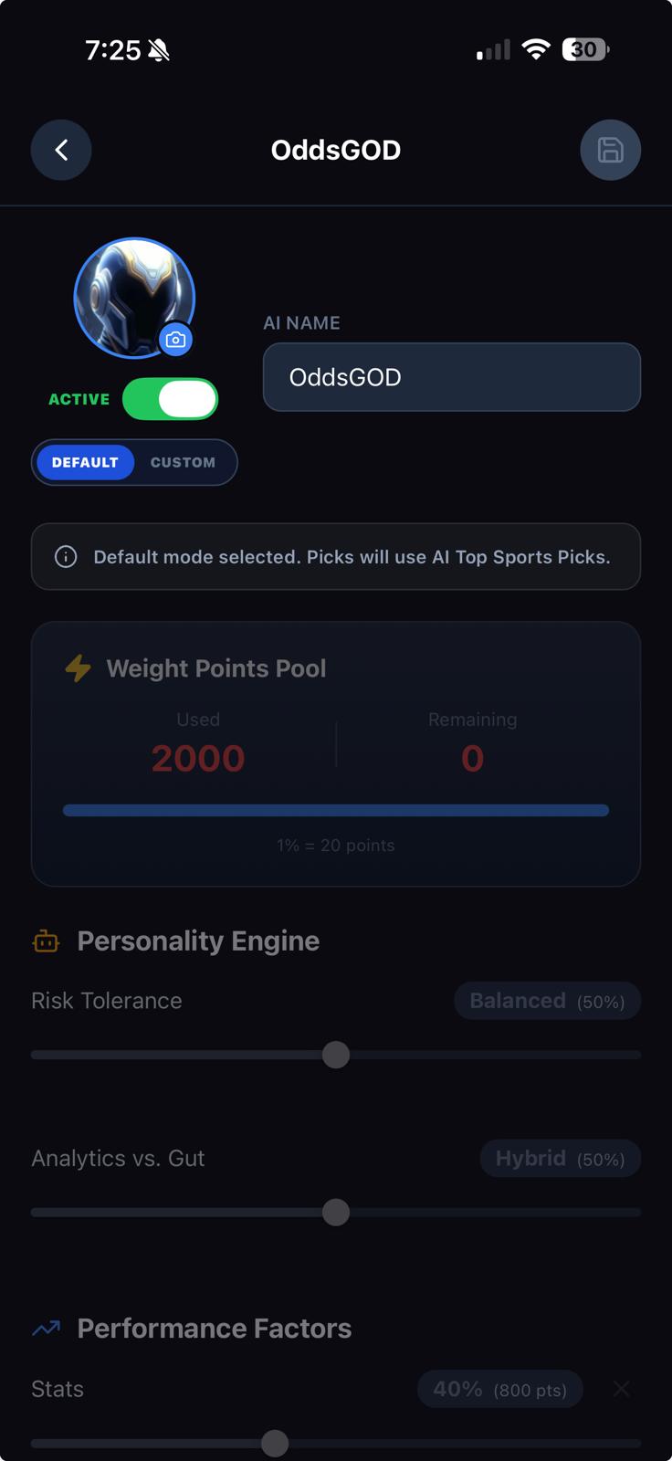 AI Personality Tuning