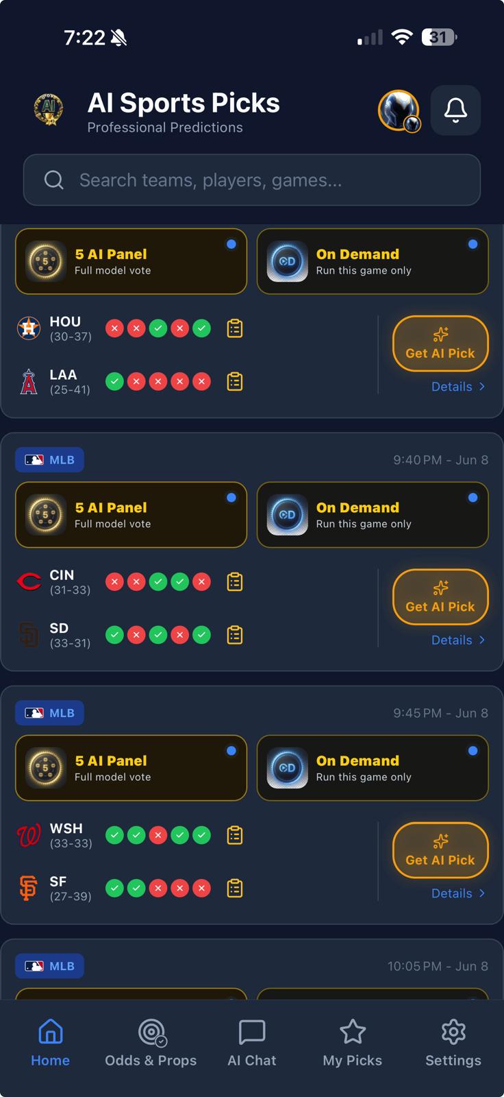 AI Sports Picks List